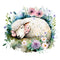 Sleepy Sheep Fabric Panel - ineedfabric.com