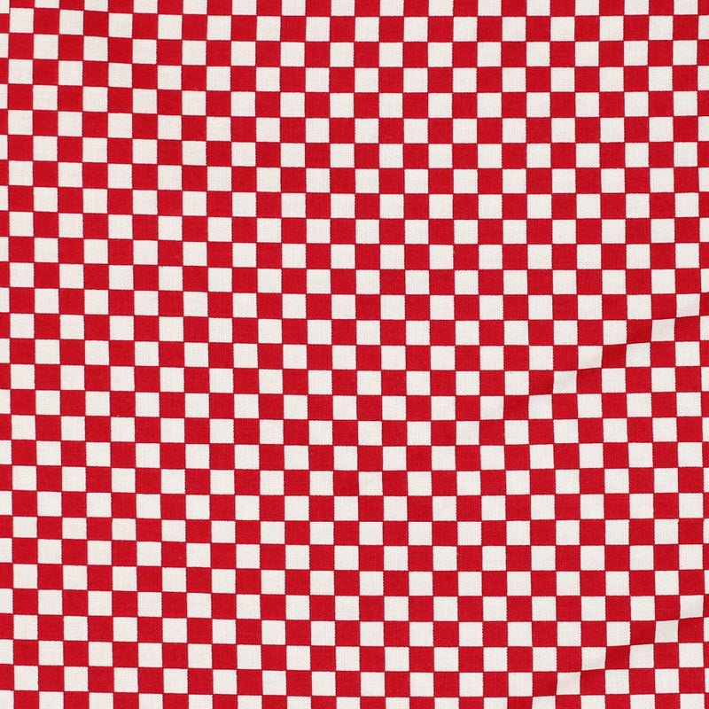 Small Checkerboard Fabric - Red - ineedfabric.com