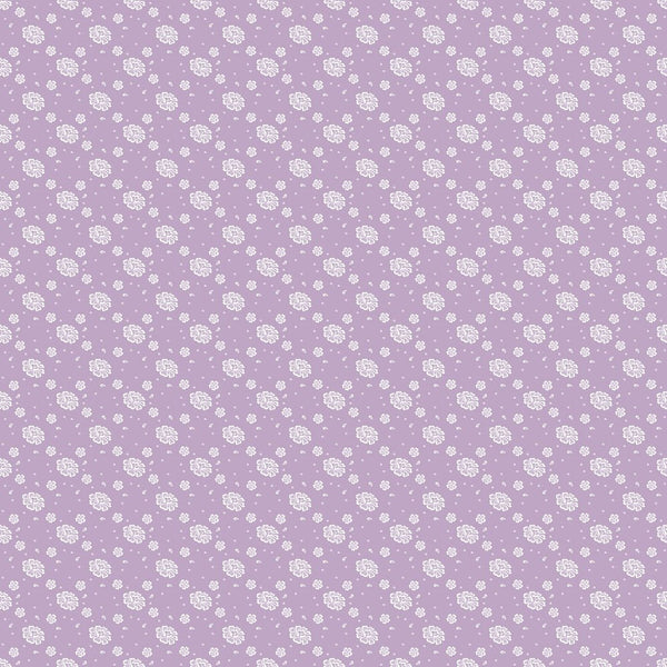 Small Flowers Fabric - Purple - ineedfabric.com
