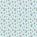 Small Flowers Of The Meadow Fabric - Blue - ineedfabric.com