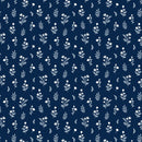 Small Flowers Of The Meadow Fabric - Navy - ineedfabric.com