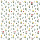 Small Flowers Of The Meadow Fabric - White - ineedfabric.com