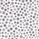 Small Snowflakes Fabric - Black/White - ineedfabric.com