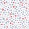 Small Snowflakes Fabric - Blue/Red - ineedfabric.com