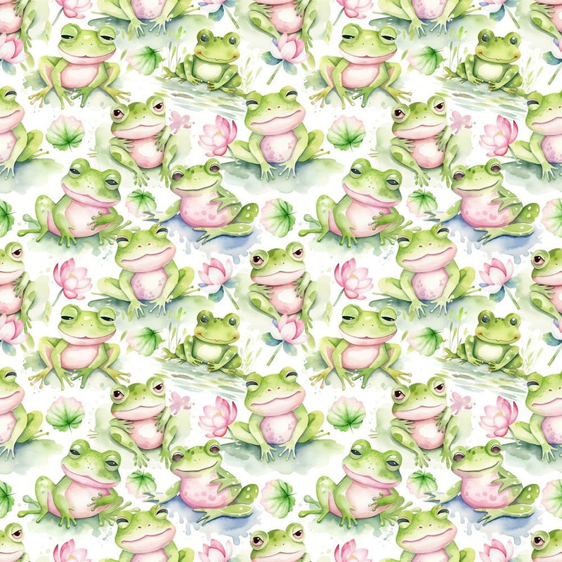Smiling Frog Fabric - ineedfabric.com