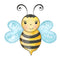 Smiling Honey Bee Fabric Panel - ineedfabric.com