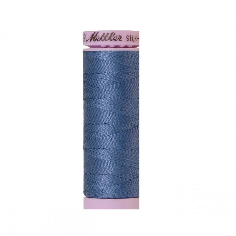 Smoky Blue Silk-Finish 50wt Solid Cotton Thread - 164yd - ineedfabric.com