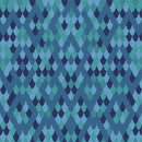 Snake Skin Fabric - Blue - ineedfabric.com