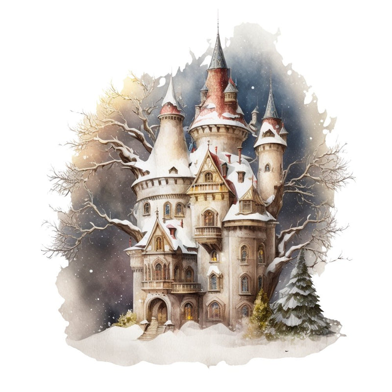 Snow Whites Castle 2 Fabric Panel - ineedfabric.com