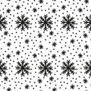 Snowfall Pattern 3 Fabric - Black & White - ineedfabric.com