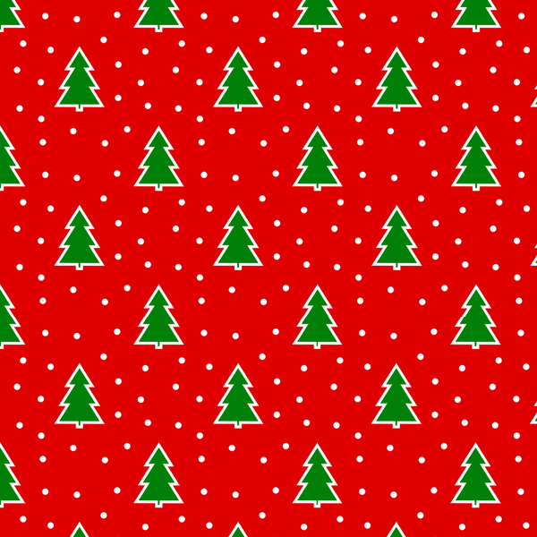 Snowy Christmas Tree Fabric - Red - ineedfabric.com