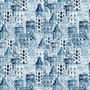 Snowy Winter City Fabric - ineedfabric.com