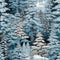 Snowy Winter Forest Pattern 11 Fabric - ineedfabric.com