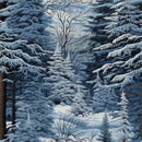 Snowy Winter Forest Pattern 3 Fabric - ineedfabric.com