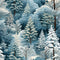 Snowy Winter Forest Pattern 6 Fabric - ineedfabric.com