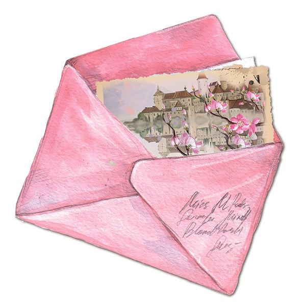 So Lovely Valentines Love Letter Fabric Panel - ineedfabric.com
