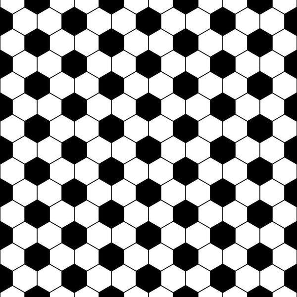 Soccer Ball Pattern Fabric - Black/White - ineedfabric.com