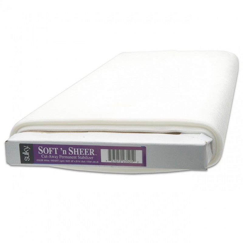 Soft 'N Sheer Lightweight Stabilizer Interfacing - White - ineedfabric.com