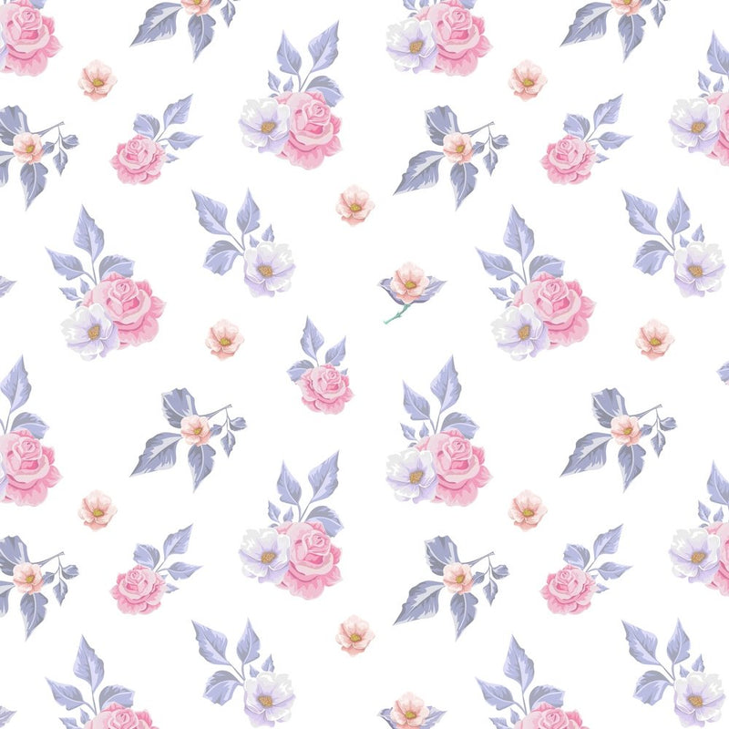 Soft Pink Floral Bouquets Fabric - ineedfabric.com