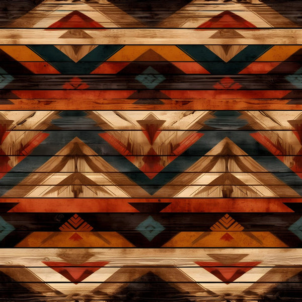 Southwestern Wood Planks Pattern 6 Fabric - ineedfabric.com