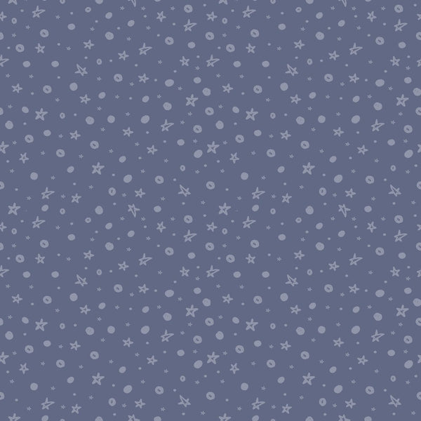Space Girls Stars Fabric - Navy - ineedfabric.com
