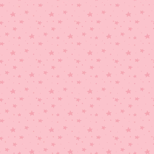 Space Girls Stars Fabric - Pink - ineedfabric.com