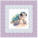 Sparkling Eyes Turtle Wall Hanging 42" x 42" - ineedfabric.com