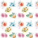 Splash Paint Florals Fabric - ineedfabric.com