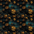 Spooky Halloween Jack-O-Lantern Fabric - ineedfabric.com