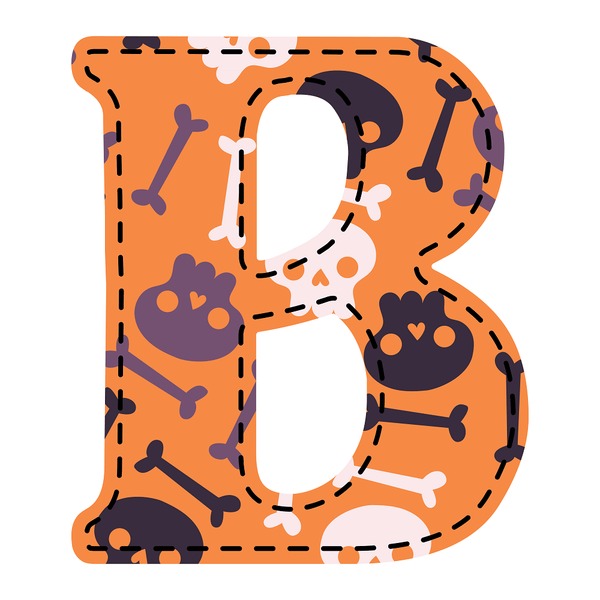 Spooky Letter ''B'' Fabric Panel - ineedfabric.com