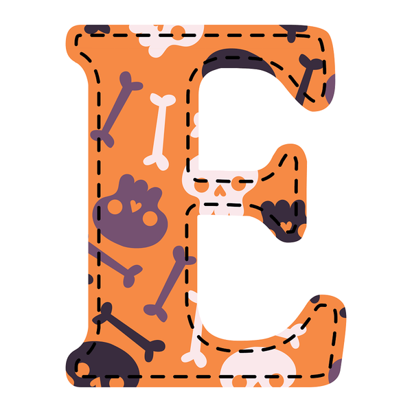 Spooky Letter ''E'' Fabric Panel - ineedfabric.com