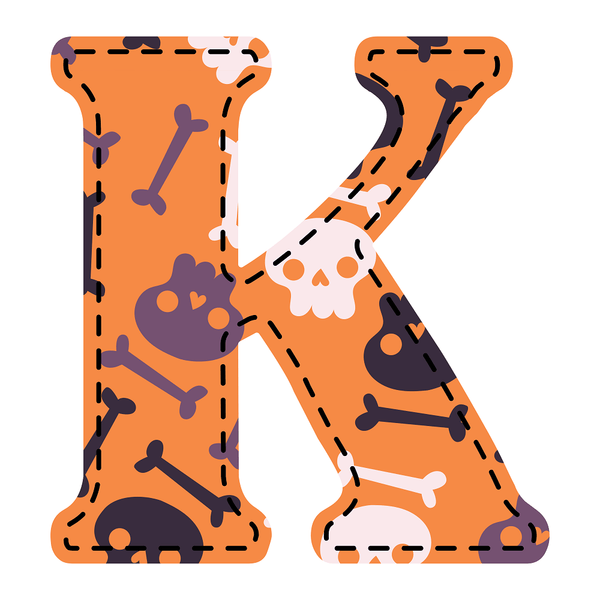Spooky Letter ''K'' Fabric Panel - ineedfabric.com