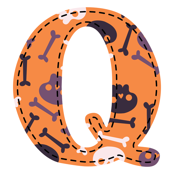 Spooky Letter ''Q'' Fabric Panel - ineedfabric.com