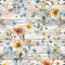 Spring Floral on Wood Planks Pattern 1 Fabric - ineedfabric.com