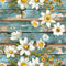 Spring Floral on Wood Planks Pattern 3 Fabric - ineedfabric.com