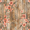 Spring Floral on Wood Planks Pattern 8 Fabric - ineedfabric.com