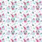 Spring Gnomes & Bubbles Fabric - White - ineedfabric.com