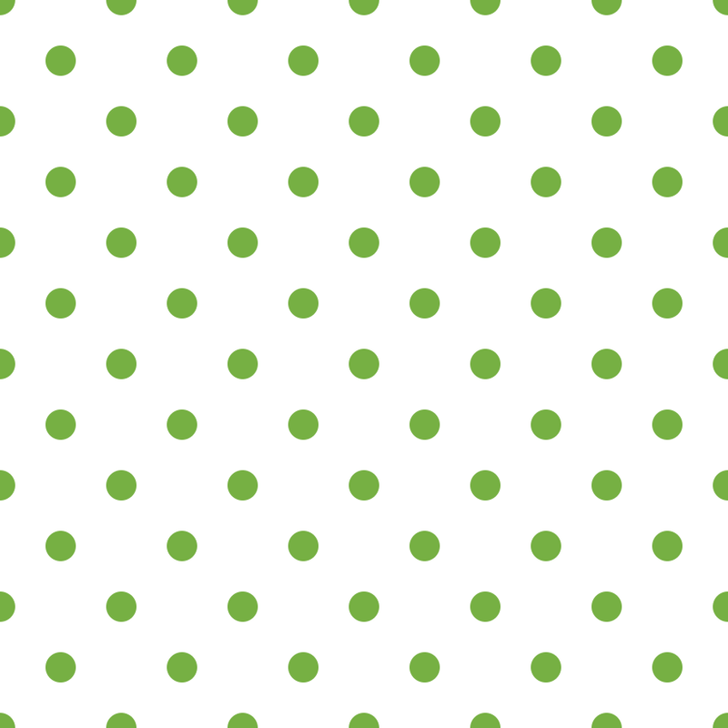 Spring Green Dots Fabric - White - ineedfabric.com
