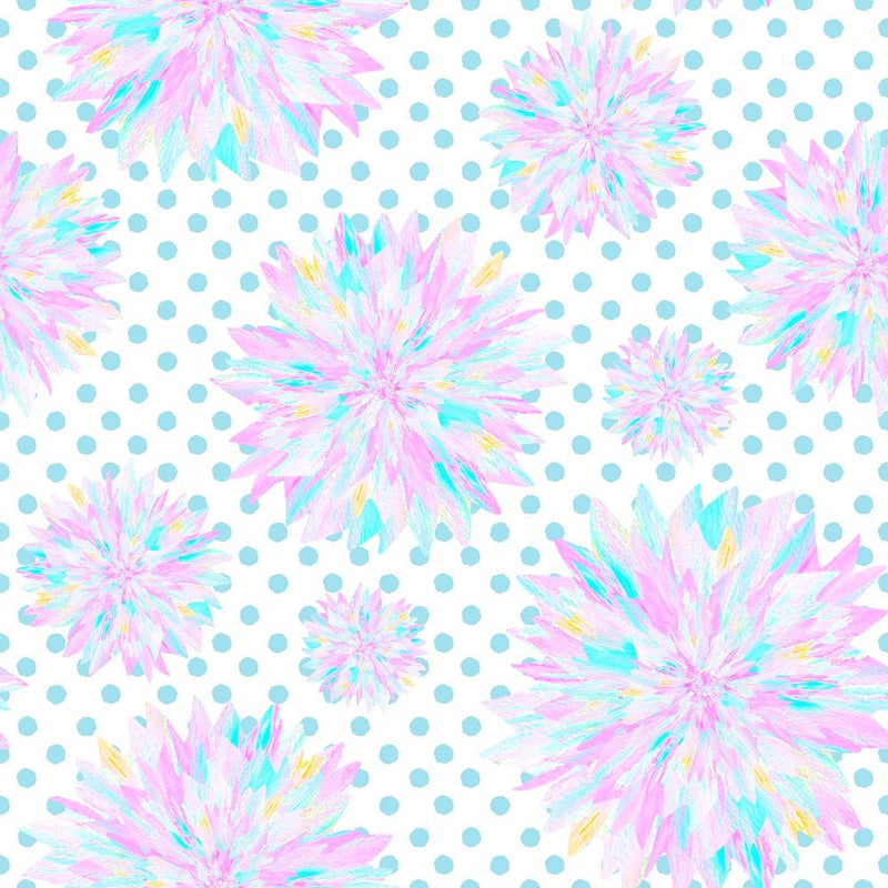 Spring Pastels, Flowers & Dots Fabric - ineedfabric.com