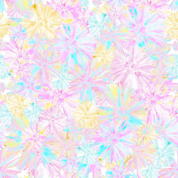 Spring Pastels, Packed Flowers Fabric - ineedfabric.com