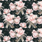 Spring Peonies Bouquets Fabric - Black - ineedfabric.com