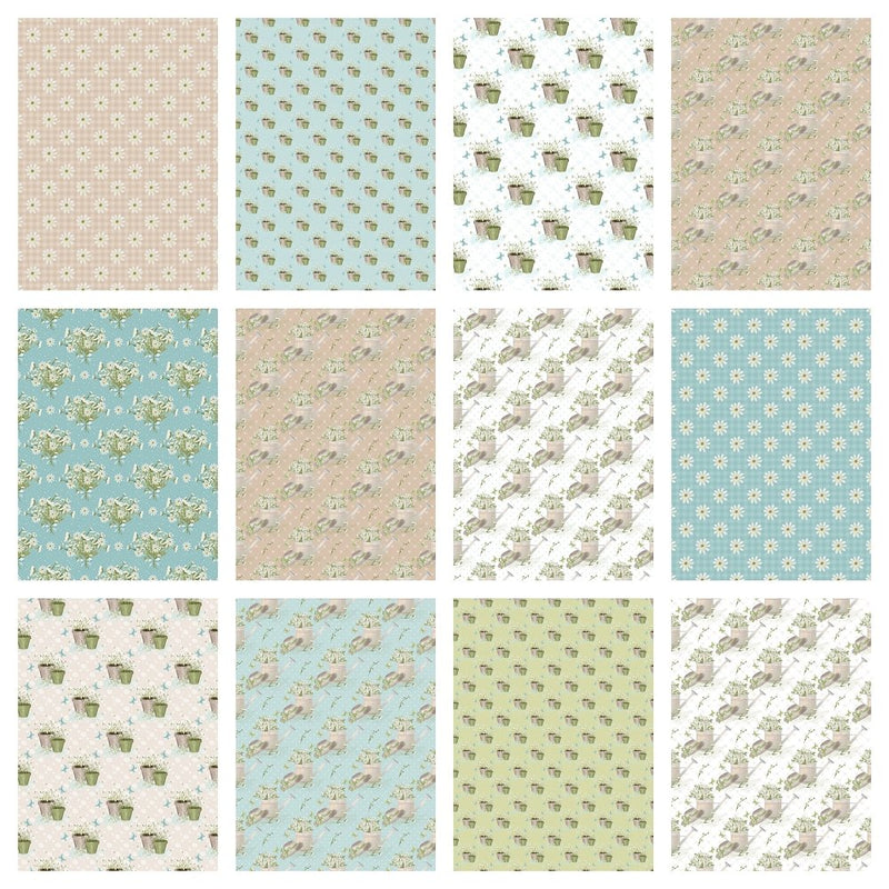 Spring Time Daisies Fabric Collection - 1/2 Yard Bundle - ineedfabric.com