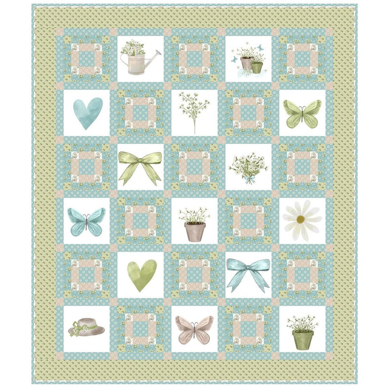 Spring Time Daisies Quilt Kit - 63 1/2" x 74" - ineedfabric.com