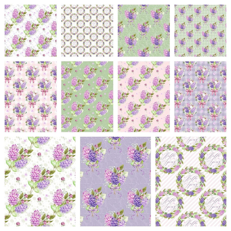 Springtime Lilac Fat Quarter Bundle - 11 Pieces - ineedfabric.com