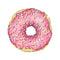 Sprinkled Doughnut Fabric Panel - Pink - ineedfabric.com