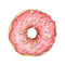 Sprinkled Doughnut Fabric Panel - Red/Pink - ineedfabric.com