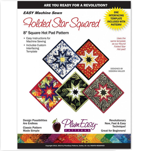 Square Folded Star Hot Pad Pattern - ineedfabric.com