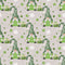 St Patrick's Day Gnomes Fabric - Gray - ineedfabric.com