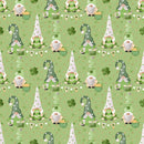 St Patrick's Day Gnomes Fabric - Green - ineedfabric.com
