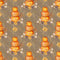 Stacked Jack-O-Lanterns on Vines Fabric - Brown - ineedfabric.com